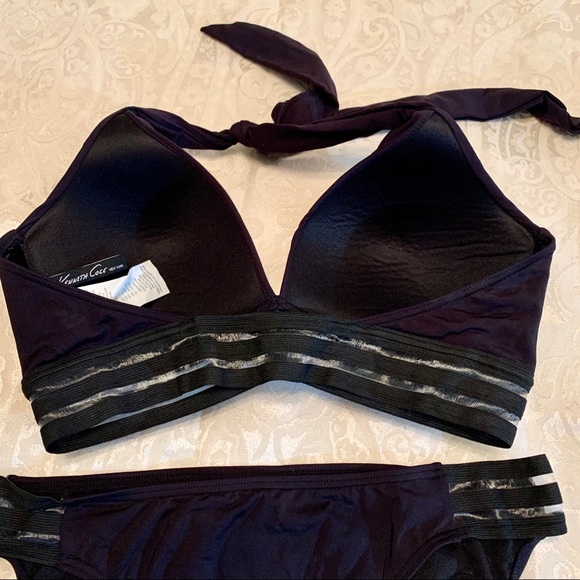 SOLD Kenneth Cole Black Shirred Mesh Inlay Bikini - Picture 4 of 7